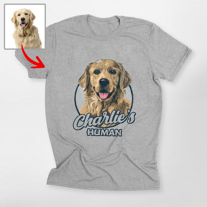 Vintage Graphic Custom Dogface Unisex Shirt, custom pet portrait gift for pet lovers