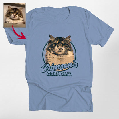 Vintage Graphic Custom Dogface Unisex Shirt, custom pet portrait gift for pet lovers (view 11)
