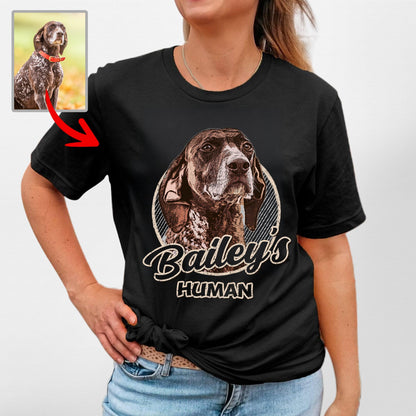 Vintage Graphic Custom Dogface Unisex Shirt, custom pet portrait gift for pet lovers (view 12)