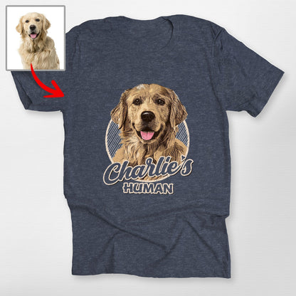 Vintage Graphic Custom Dogface Unisex Shirt, custom pet portrait gift for pet lovers (view 4)
