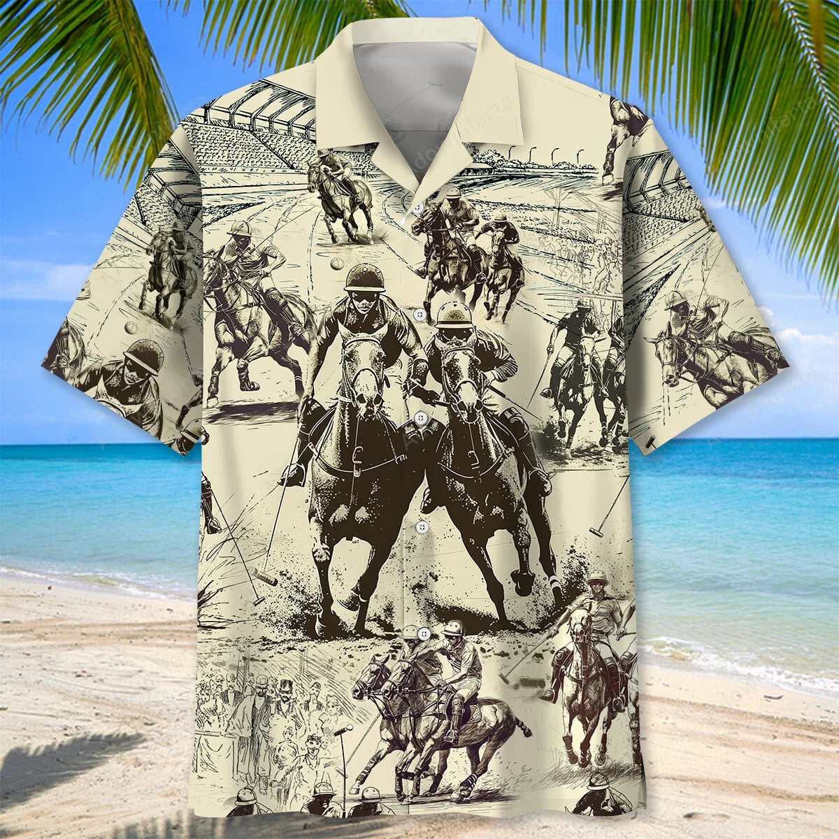 Vintage Horse Polo Sport Hawaiian Shirt, custom shirt gift for men