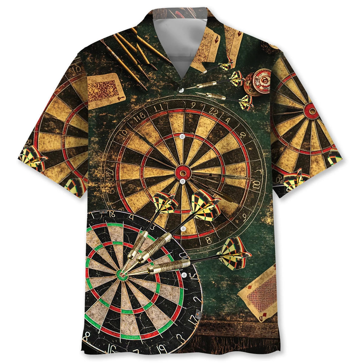 Vintage Old Darts Board Hawaiian Shirt, custom shirt gift for men