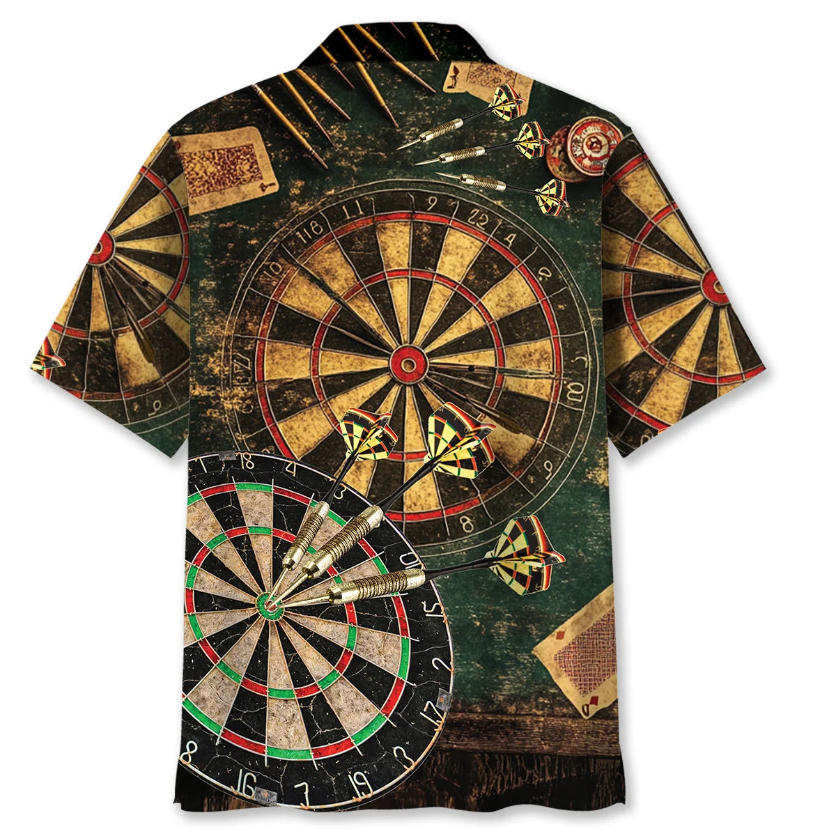 Vintage Old Darts Board Hawaiian Shirt, custom shirt gift for men (view 3)