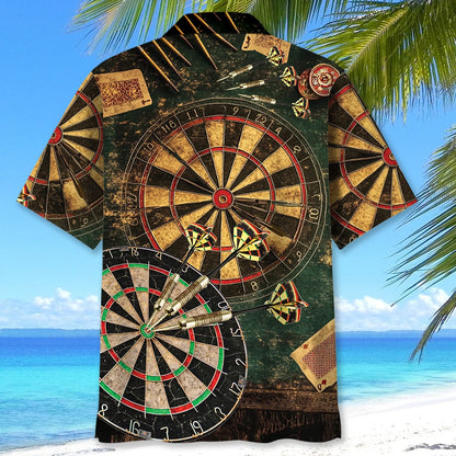 Vintage Old Darts Board Hawaiian Shirt, custom shirt gift for men (view 4)