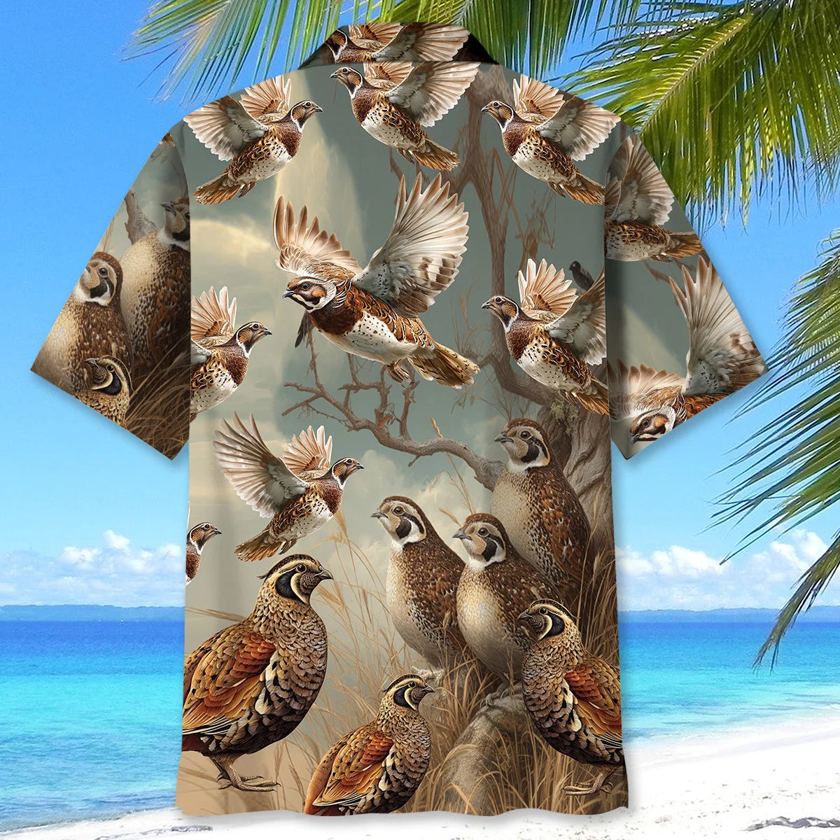 Vintage Quail Hunting Hawaiian Shirt, custom shirt gift for men (view 3)
