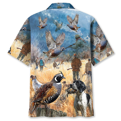 Vintage Quail Hunting Hawaiian Shirt, custom shirt gift for men (view 7)