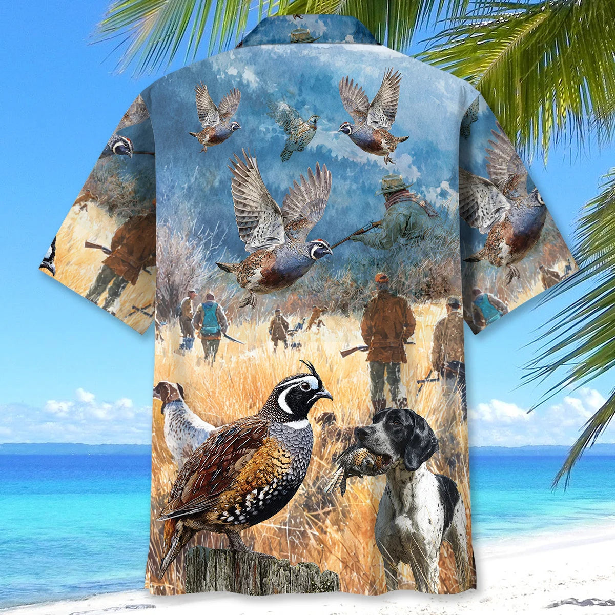 Vintage Quail Hunting Hawaiian Shirt, custom shirt gift for men (view 8)