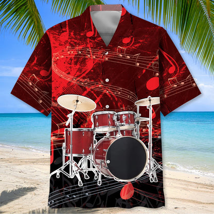 Vintage Red Drum Hawaiian Shirt, custom shirt gift for men