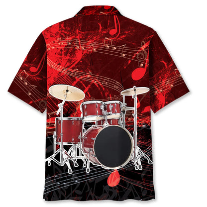 Vintage Red Drum Hawaiian Shirt, custom shirt gift for men (view 2)