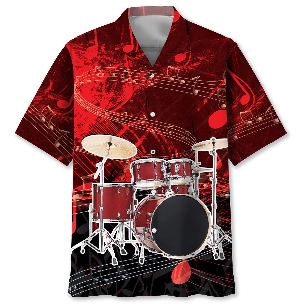 Vintage Red Drum Hawaiian Shirt, custom shirt gift for men (view 4)