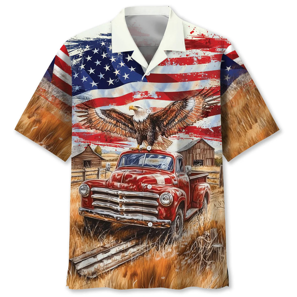 Vintage Red Pick Up Truck Hawaiian Shirt, custom shirt gift for men