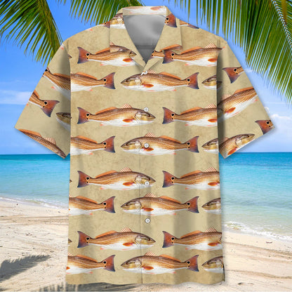 Vintage Redfish Hawaiian Shirt, custom shirt gift for men (view 2)