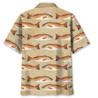 Vintage Redfish Hawaiian Shirt, custom shirt gift for men (view 3)