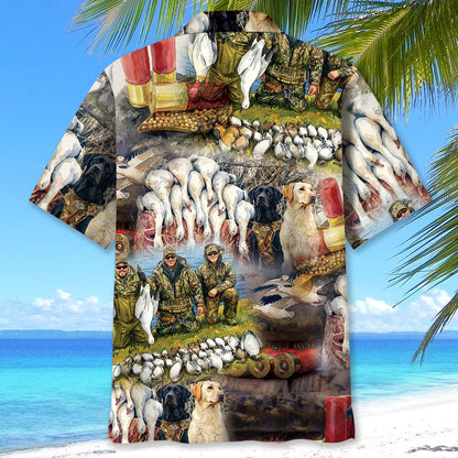 Vintage Ross Goose Hunting Hawaiian Shirt, custom shirt gift for men (view 3)