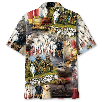 Vintage Ross Goose Hunting Hawaiian Shirt, custom shirt gift for men (view 4)
