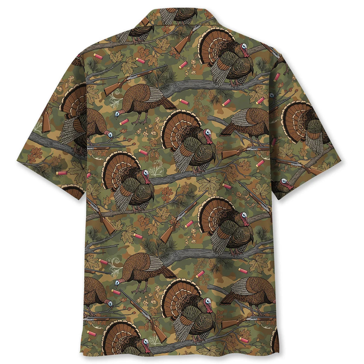 Vintage Wild Turkey Hunting Hawaiian Shirt, custom shirt gift for men (view 2)