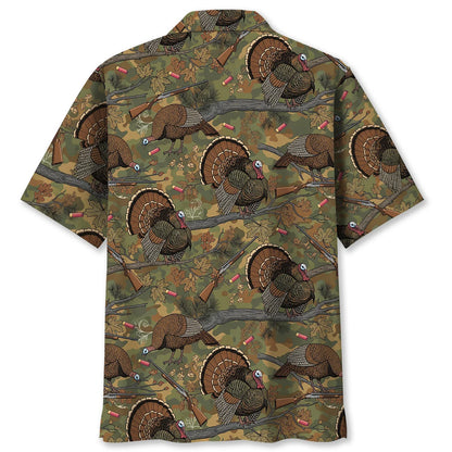 Vintage Wild Turkey Hunting Hawaiian Shirt, custom shirt gift for men (view 2)