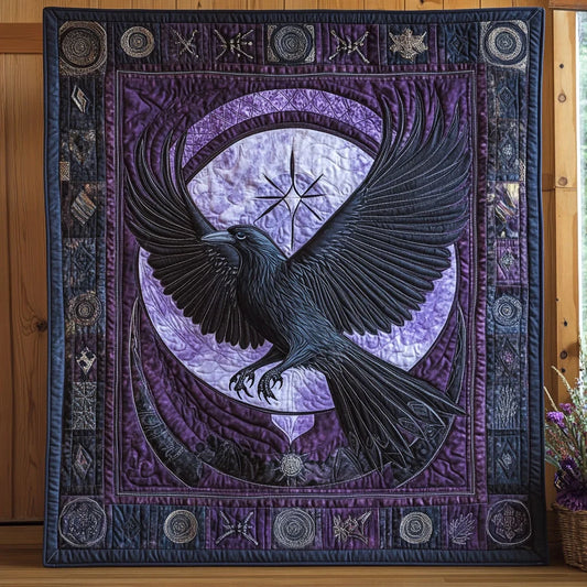 Violet Raven Quilt Blanket