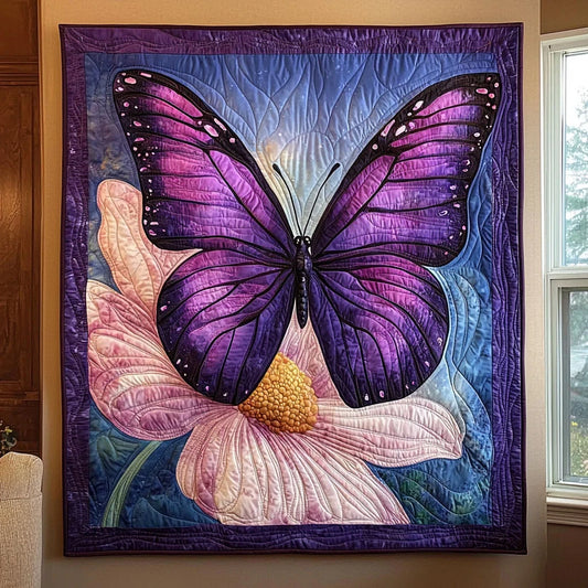 Violet Spirit Butterfly Quilt Blanket
