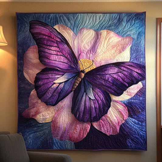 Violet Spirit Butterfly Quilt Blanket