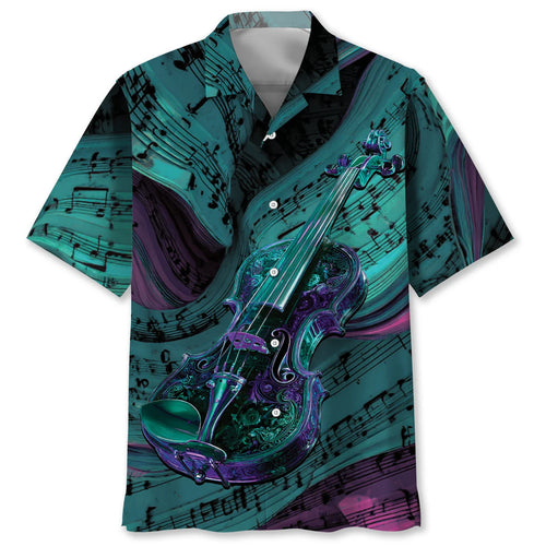Violin Wave Hawaiian Shirt, custom shirt gift for men