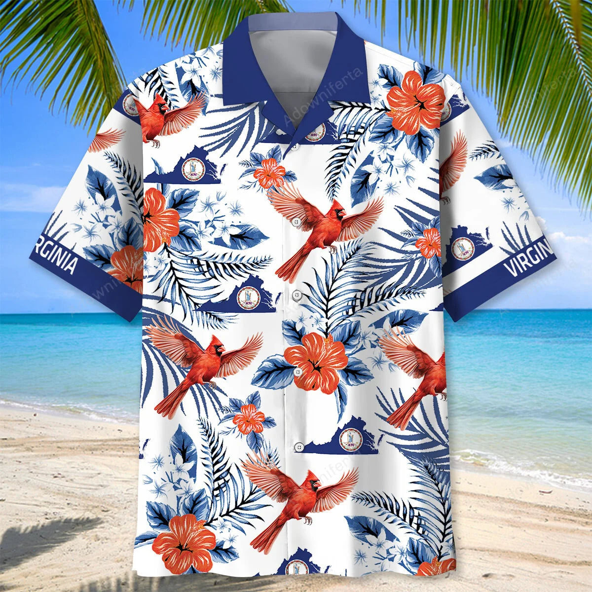 Virginia Humming Bird Proud State Hawaiian Shirt, custom shirt gift for men
