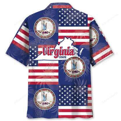 Virginia Proud Hawaiian Shirt, custom shirt gift for men (view 2)