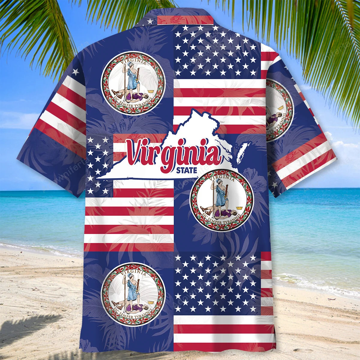 Virginia Proud Hawaiian Shirt, custom shirt gift for men (view 3)