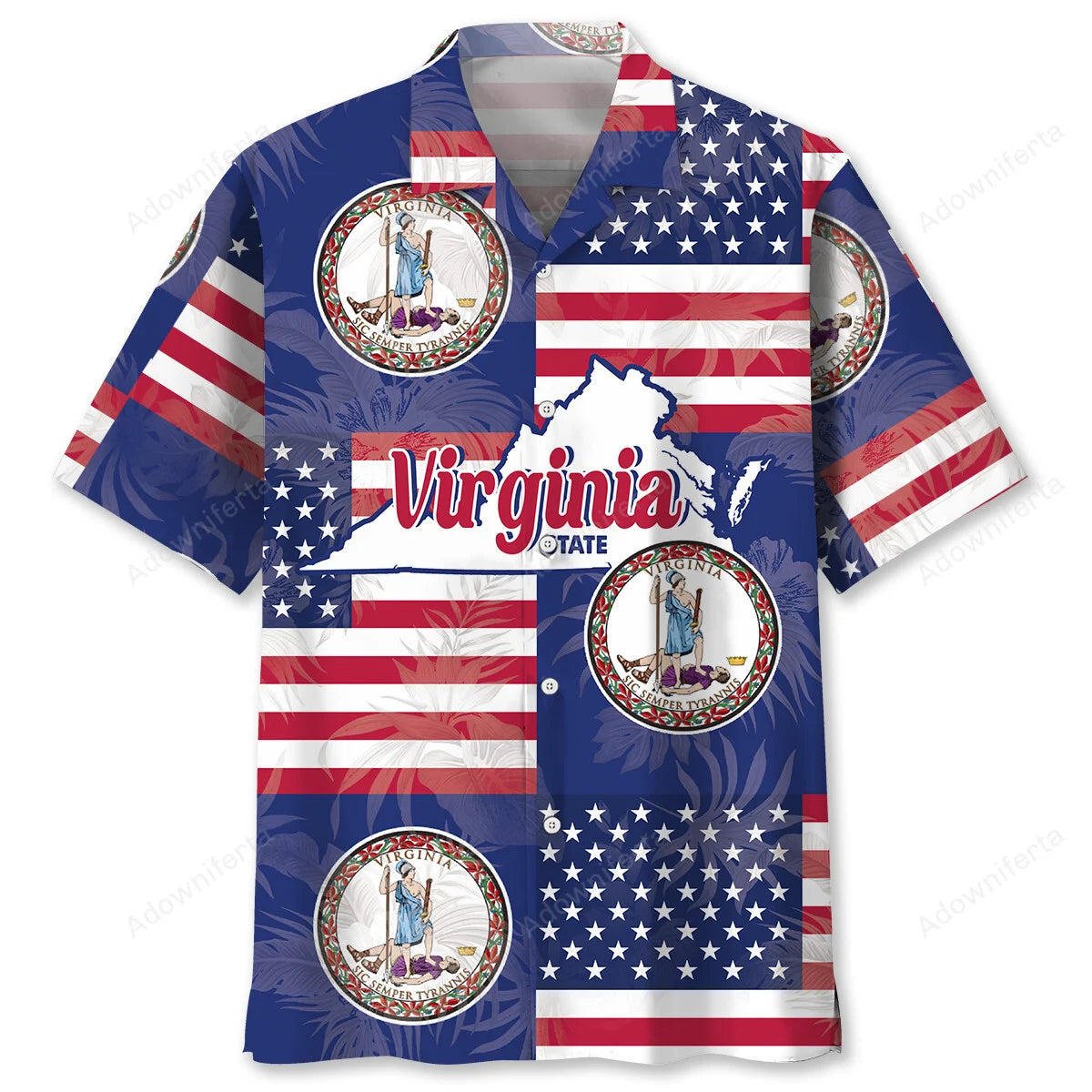 Virginia Proud Hawaiian Shirt, custom shirt gift for men (view 4)
