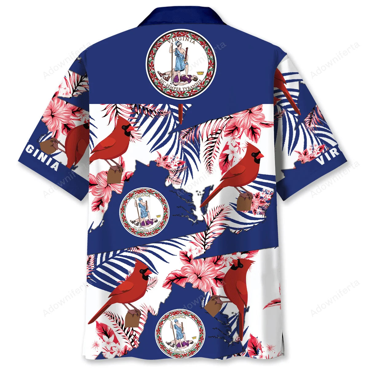 Virginia State Hawaiian Shirt, custom shirt gift for men (view 2)
