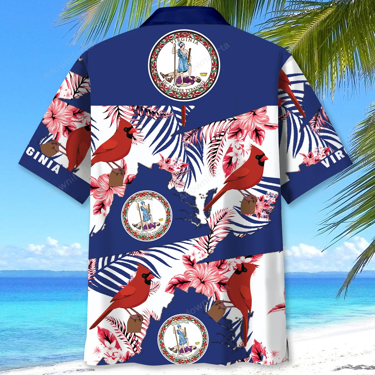 Virginia State Hawaiian Shirt, custom shirt gift for men (view 3)