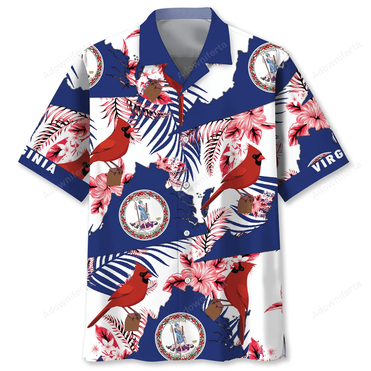 Virginia State Hawaiian Shirt, custom shirt gift for men (view 4)