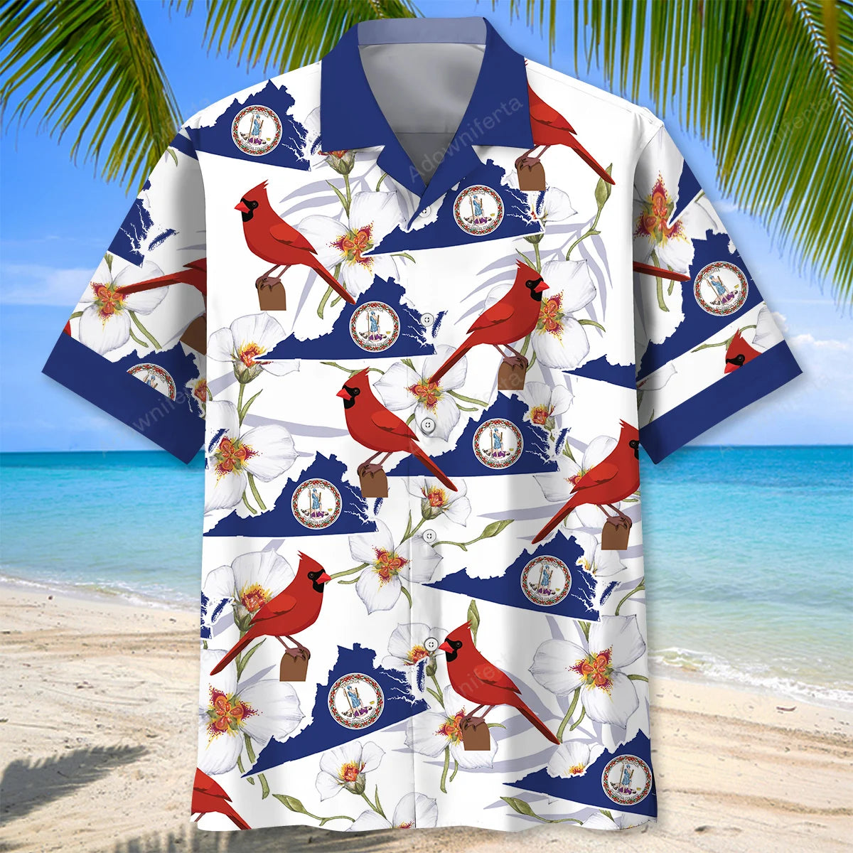 Virginia State Proud Hawaiian Shirt, custom shirt gift for men