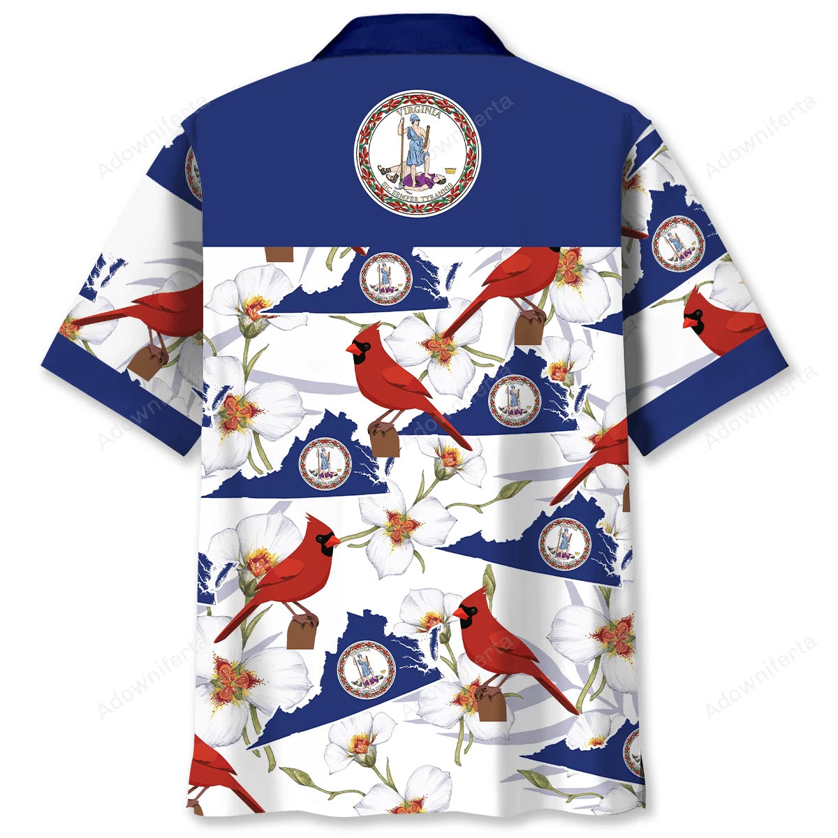 Virginia State Proud Hawaiian Shirt, custom shirt gift for men (view 2)