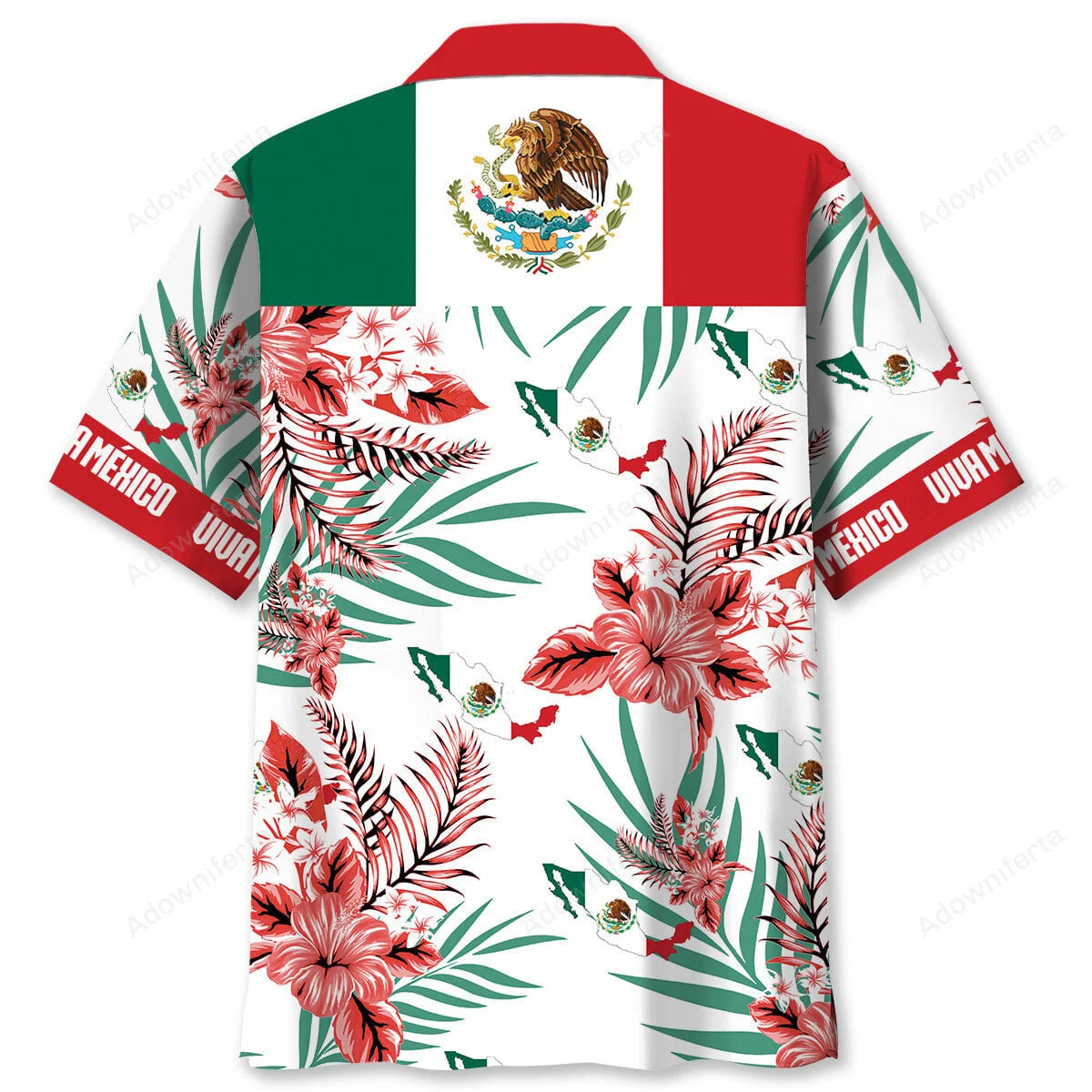 Viva Mexico Hawaiian Shirt, custom shirt gift for men (view 2)