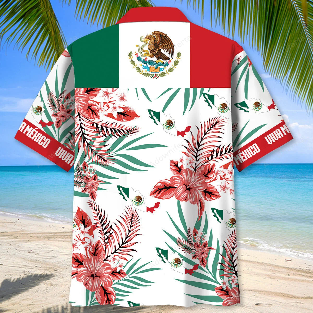 Viva Mexico Hawaiian Shirt, custom shirt gift for men (view 3)