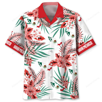 Viva Mexico Hawaiian Shirt, custom shirt gift for men (view 4)