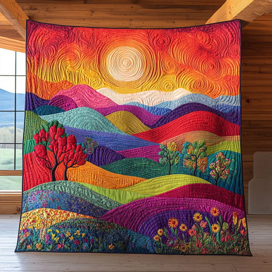 Vivid Meadow Quilt Blanket