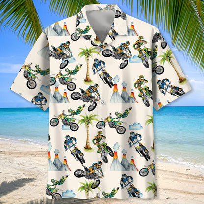 Volcano Motocross Hawaiian Shirt, custom shirt gift for men