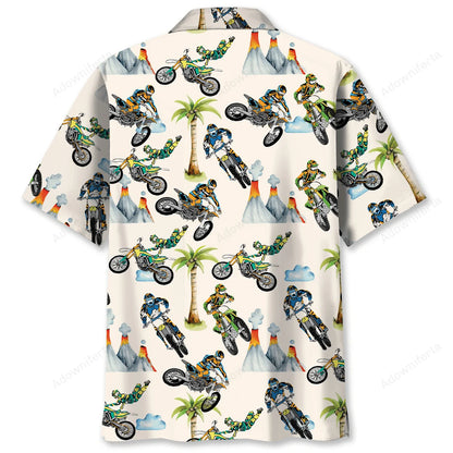 Volcano Motocross Hawaiian Shirt, custom shirt gift for men (view 2)