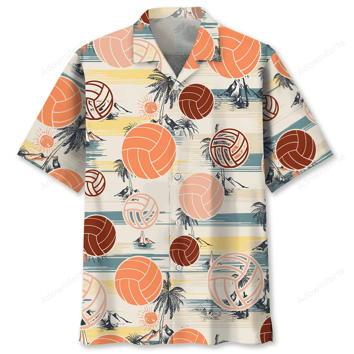 Volleyball Beach Hawaiian Shirt, custom shirt gift for men (view 4)