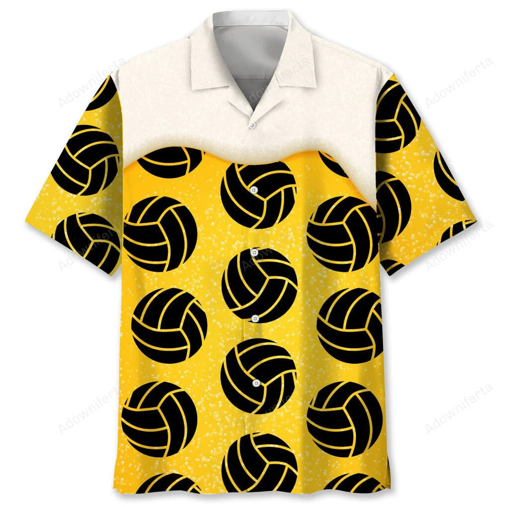 Volleyball Beer Hawaiian Shirt, custom shirt gift for men (view 2)