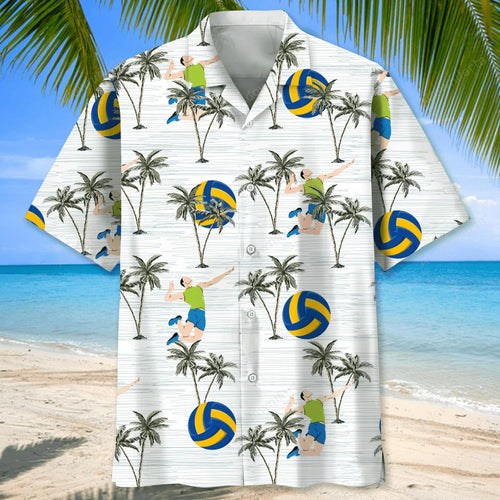 Volleyball Coconut Hawaiian Shirt, custom shirt gift for men