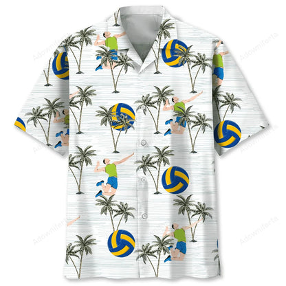 Volleyball Coconut Hawaiian Shirt, custom shirt gift for men (view 2)