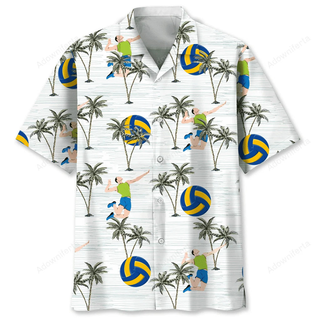 Volleyball Coconut Hawaiian Shirt, custom shirt gift for men (view 4)