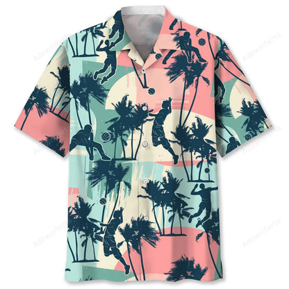 Volleyball Color Beach Hawaiian Shirt, custom shirt gift for men (view 3)
