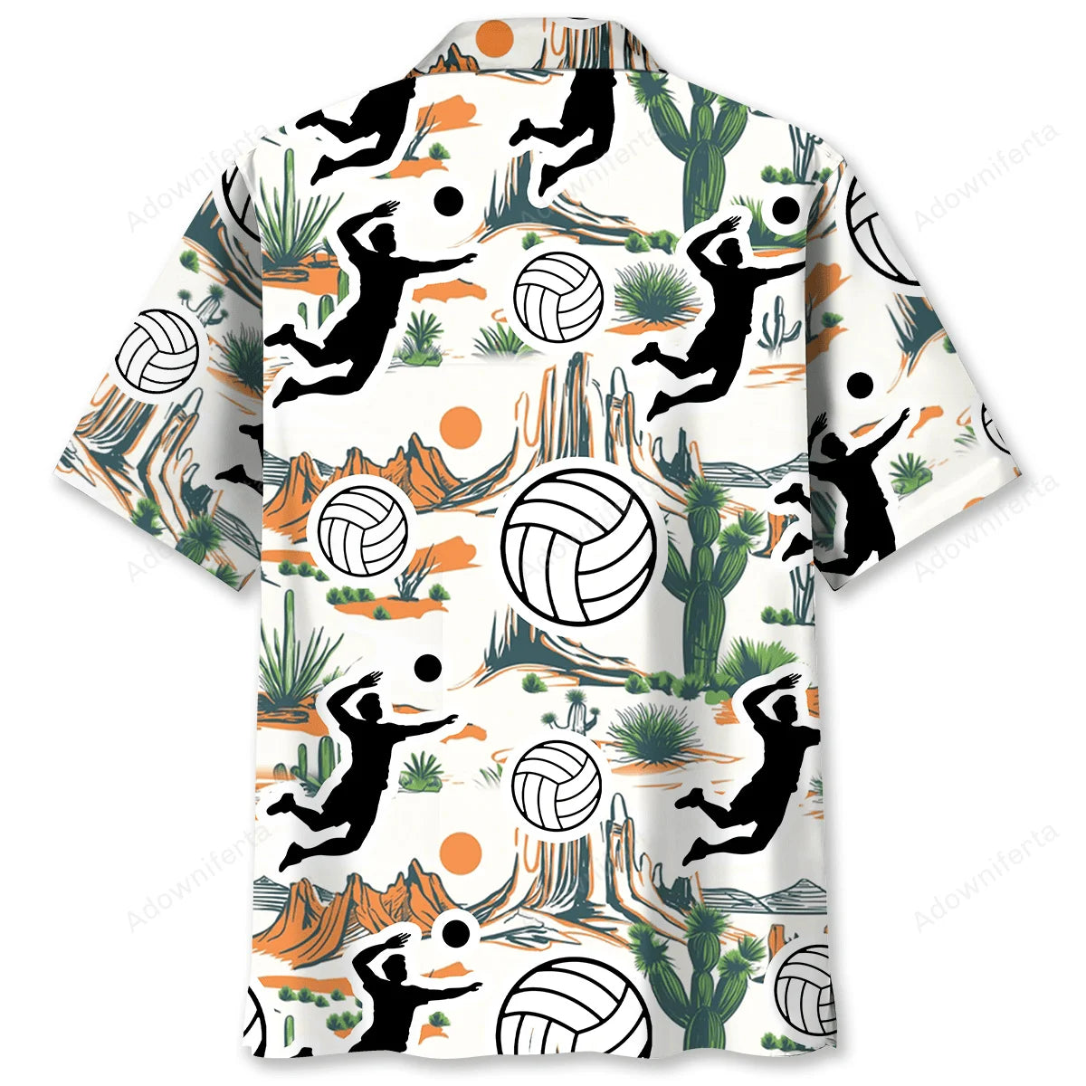Volleyball Desert Hawaiian Shirt, custom shirt gift for men