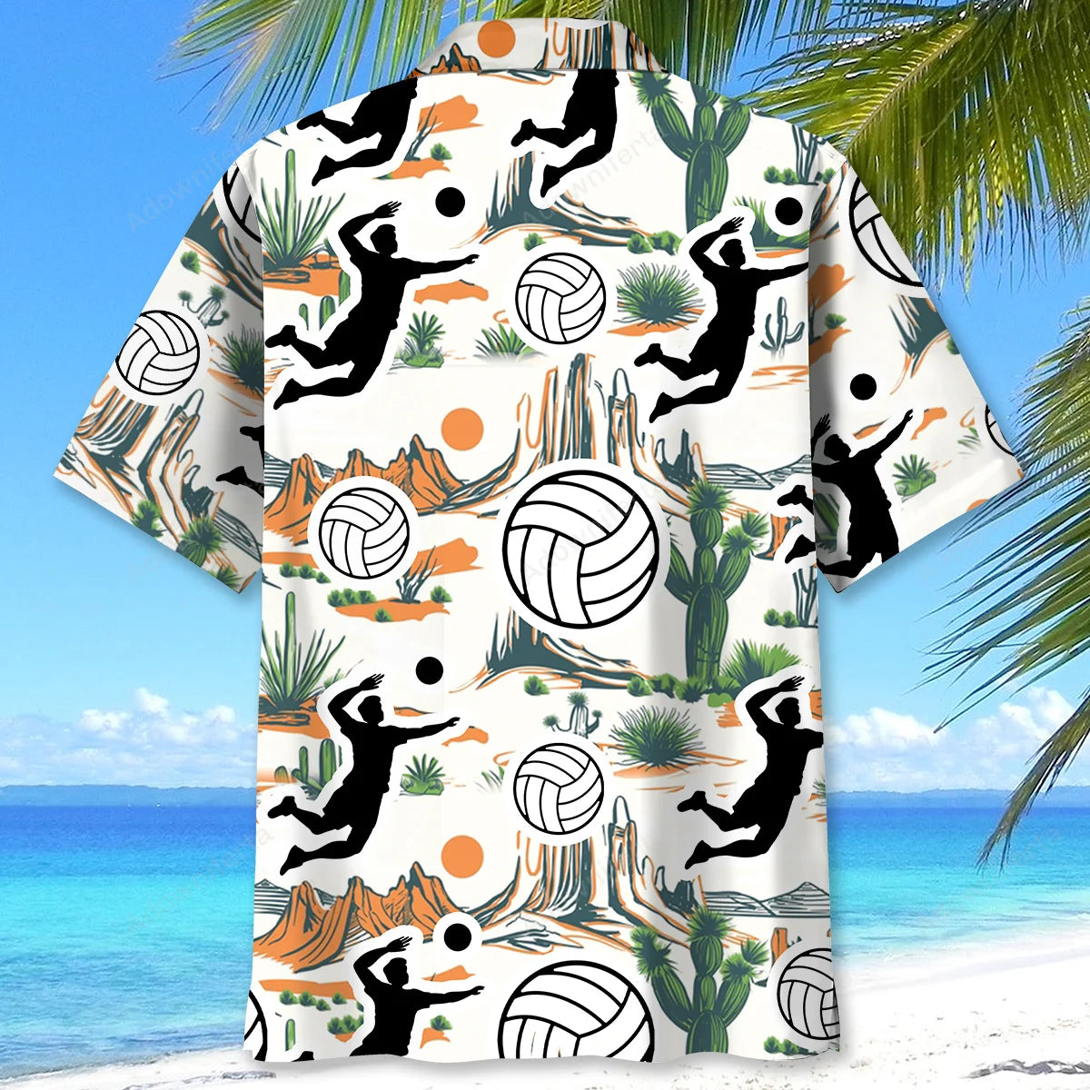 Volleyball Desert Hawaiian Shirt, custom shirt gift for men (view 3)