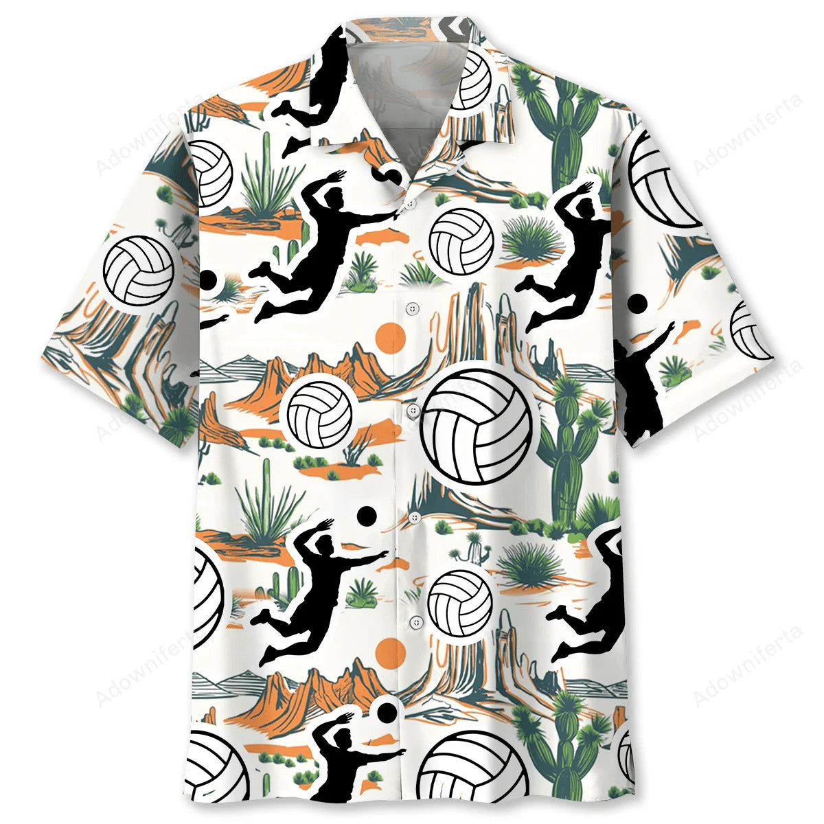 Volleyball Desert Hawaiian Shirt, custom shirt gift for men (view 4)