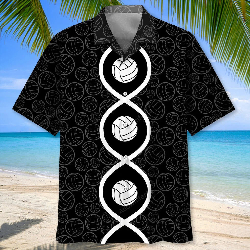 Volleyball Dna Hawaiian Shirt, custom shirt gift for men
